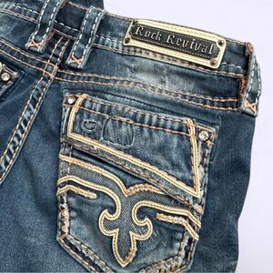 Rock Revival Caro Stretch Cropped Jeans Low Rise Y2K Style